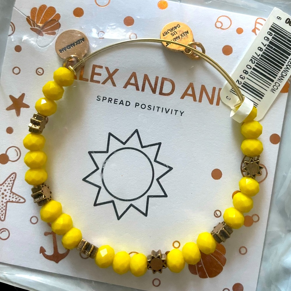 NWT Alex and Ani Sun Beaded Bangle☀️
